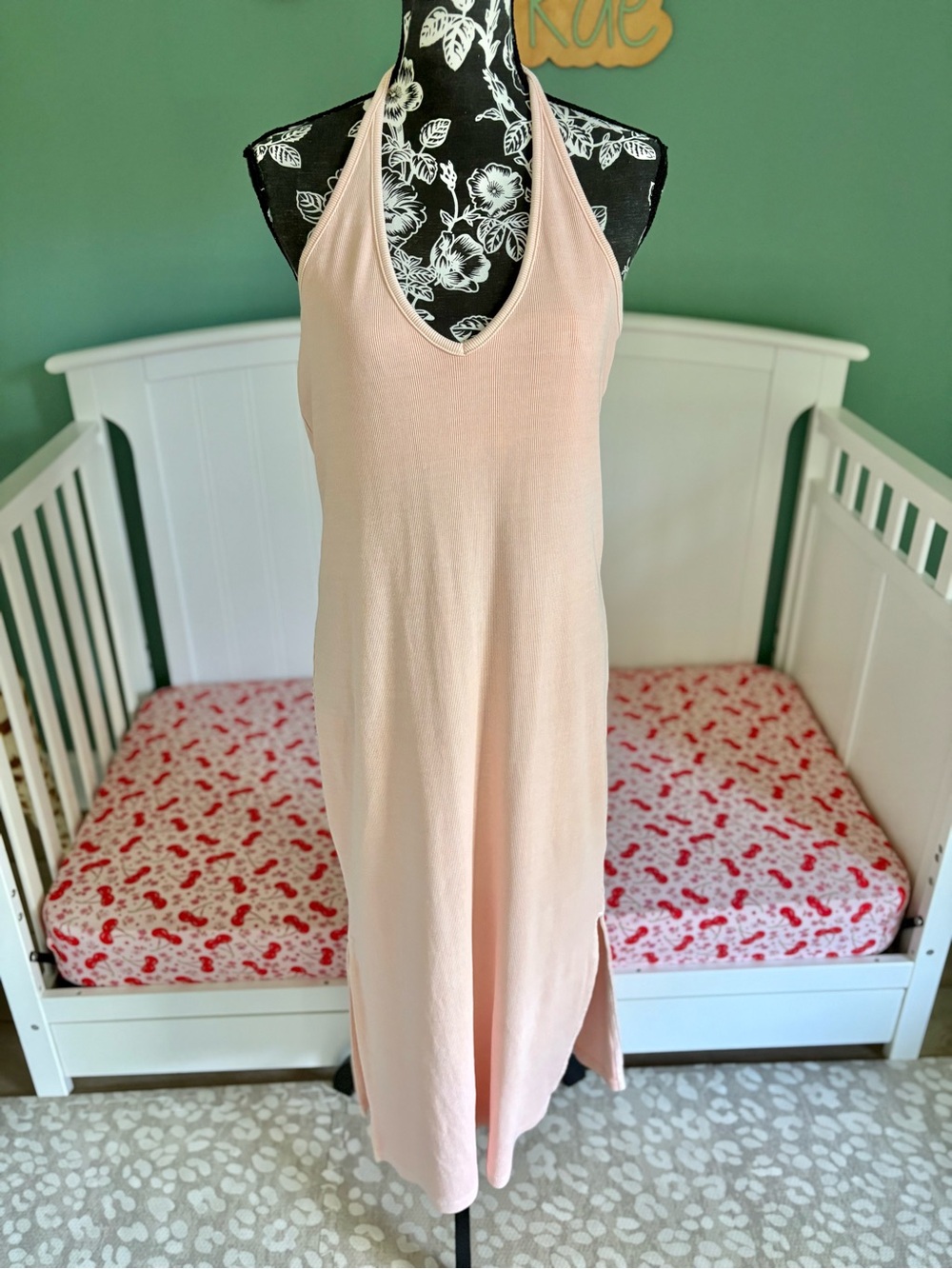 Old Navy XL ribbed halter midi dress